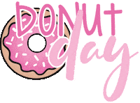Pink National Donut Day Sticker by Krissyanne Designs