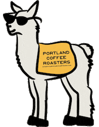 Cold Brew Coffee Llama Sticker by Portland Coffee Roasters