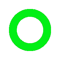 dark-mark green circle groen cirkel Sticker