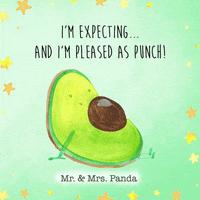 Avocado Pregnancy GIF by Mr. & Mrs. Panda