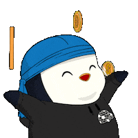 Let It Rain Crypto Sticker by Pudgy Penguins