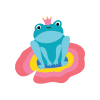 Frog Prince Illustration Sticker by Pipsticks