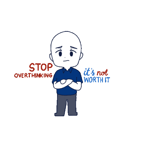 Anxiety Overthinking Sticker by ironbrij