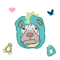 Dino Paddy Sticker