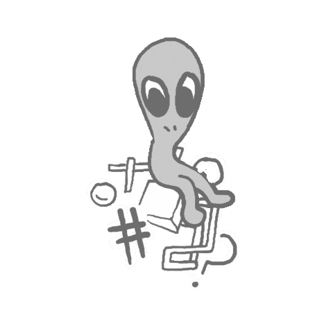 Dogwithacomputer giphyupload wtf weird alien Sticker
