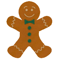 Gingerbread Man Christmas Sticker by Designs by Denae