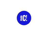 Studioclap logo france communication bleu Sticker