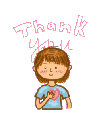 Girl Thank You Sticker