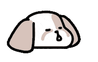 Tired Dog Sticker