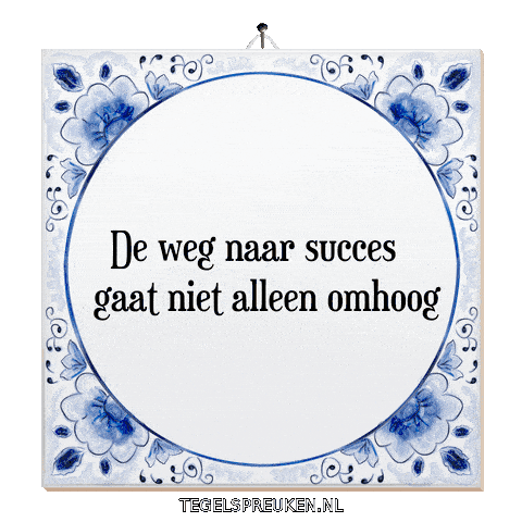 Succes Zelfvertrouwen Sticker by Tegelspreuken.nl