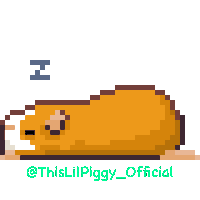 Thislilpiggy kawaii tired sleep orange Sticker