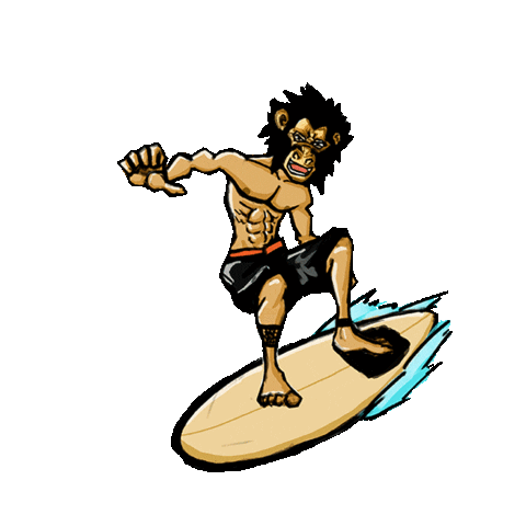 surf surfing Sticker by popaisnack