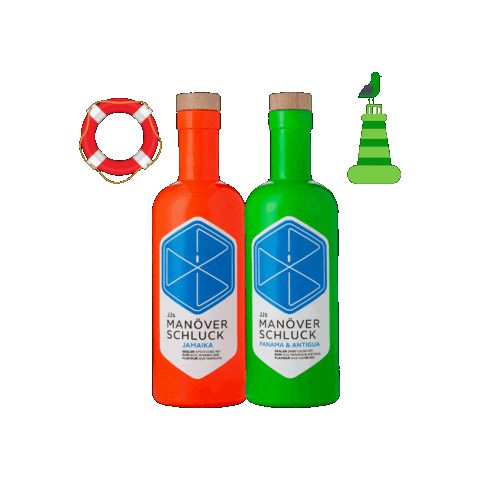 Green Bottle Buoy Sticker by JJs Manöverschluck