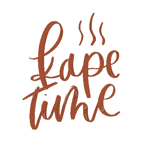 lovelearastudio coffee calligraphy handwriting caffeinated Sticker