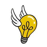 Lightbulb Creative Thinking Sticker by Ink Factory Studio