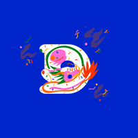 marieryyoung illustration typography colorful lettering GIF