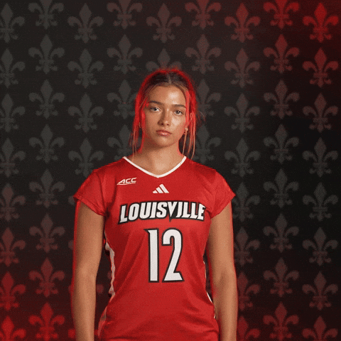 Volleyball Go Cards GIF by Louisville Cardinals