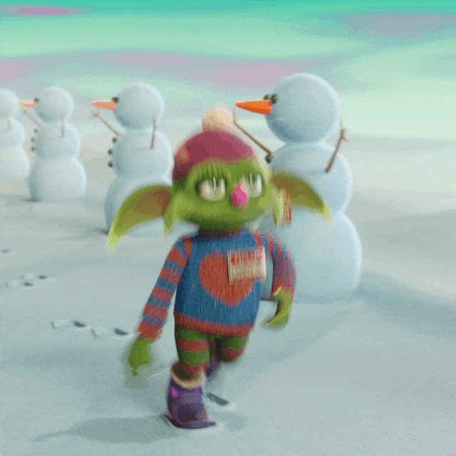 Freezing Merry Christmas GIF by mattbag3d
