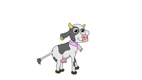 mokeystudio giphyupload fun run cow Sticker