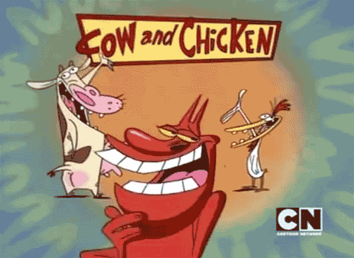 cow and chicken child GIF