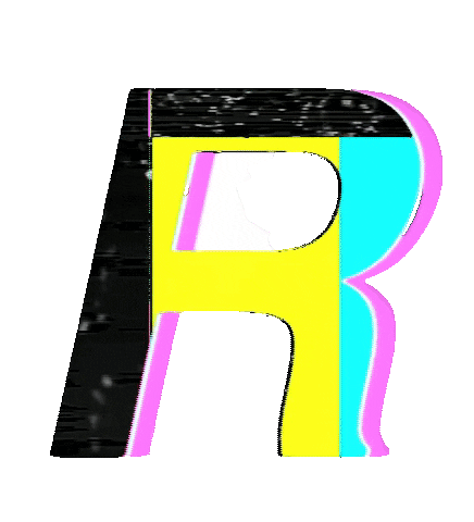 Glitch Alphabet Sticker by #BASILIO