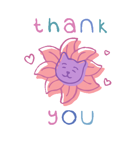Cat Thank You Sticker