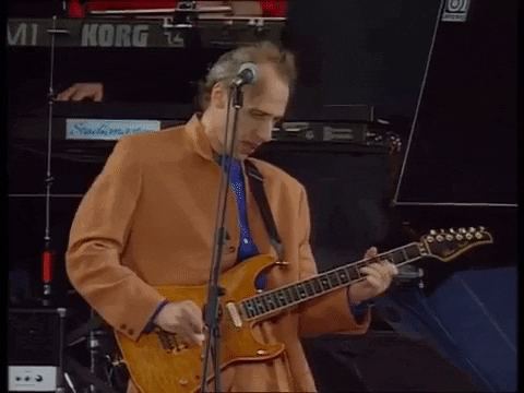 Jmckech giphygifmaker rocking riffing knopfler GIF