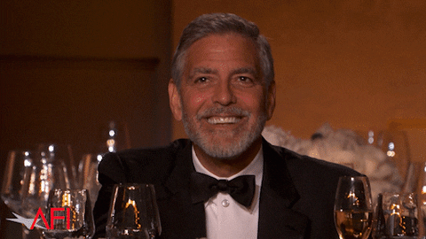 George Clooney Reaction GIF by American Film Institute