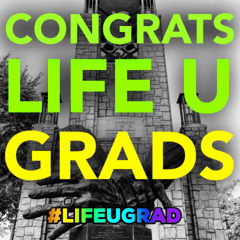 lifeuniversity giphygifmaker life congrats life university GIF