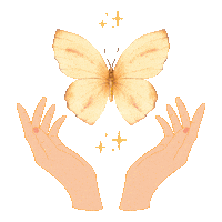 Hands Butterfly Sticker by kyrahowearth