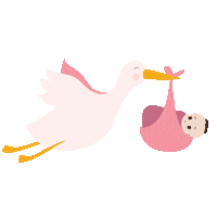 Seans_ph baby bird fly stork Sticker