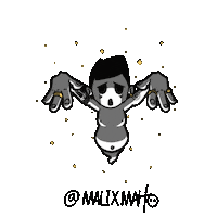 MALIxMAHO money gold ghost boy Sticker
