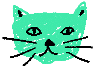 Cat Sticker Sticker by Laura Salaberry