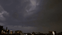 Storm Lights Up Brooklyn Sky Amid Thunderstorm Warnings