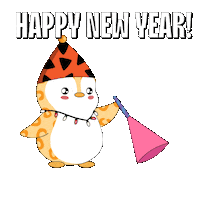 New Year Penguin Sticker by Pudgy Penguins