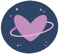Outer Space Pink Sticker by scholzydesign