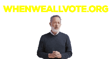 Tom Hanks Election Sticker by When We All Vote