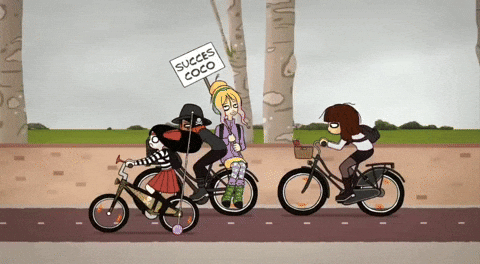 Ongezellig Riding A Bike GIF