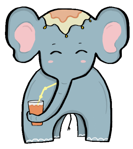 chibb giphyupload happy summer drink Sticker