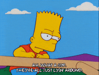 bart simpson car GIF