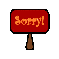 Sorry Sign Sticker