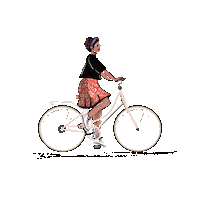 Girl Bicycling Sticker by BrittDoesDesign