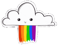 barbrilame kawaii rainbow cloud arcoiris Sticker