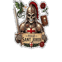 Sant Jordi Rose Sticker