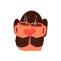In Love Coffee Sticker