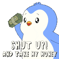 Give Let Me In Sticker by Pudgy Penguins