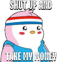 Penguin Invest Sticker by Pudgy Penguins