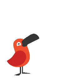 Cambly happy yes swipe up bird Sticker