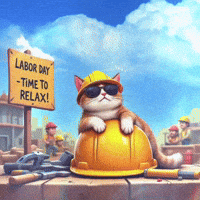 goodvibewishes celebration holiday kitty construction GIF