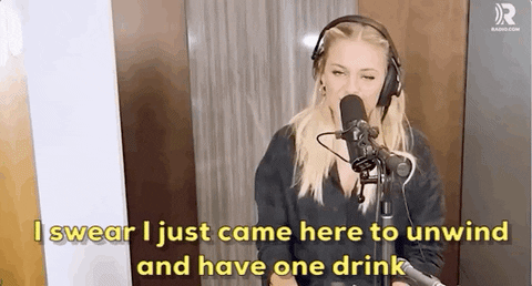 Drink Unwind GIF by Audacy